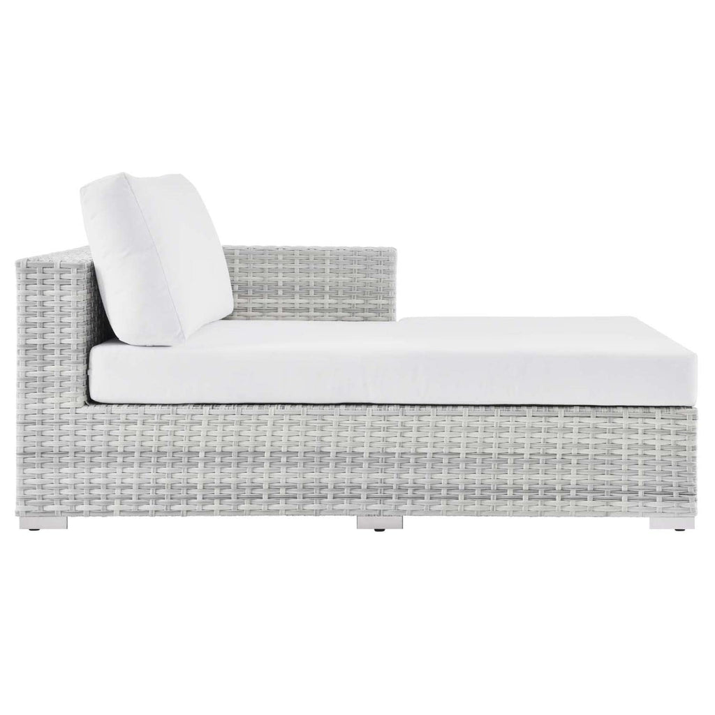 Modway EEI-4304-LGR-WHI Right Chaise, Light Gray White