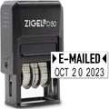 Zigel D50 Date Stamp With E-Mailed - Self Inking Date Stamp - Black