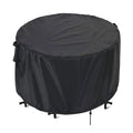 Kingling Round Patio Furniture Covers, Waterproof Outdoor Table Cover For 42''D X28''H, Heavy Duty Patio Cover For Round Table & Chair Sets, Outdoor Furniture Covers (Black)