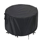 Kingling Round Patio Furniture Covers, Waterproof Outdoor Table Cover For 42''D X28''H, Heavy Duty Patio Cover For Round Table & Chair Sets, Outdoor Furniture Covers (Black)