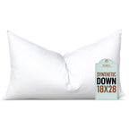 Pillowflex Synthetic Down Pillow Insert - 18X28 Down Alternative Pillow, Ultra Soft, Large Rectangle, Lumbar, Back, Sofa, Sleepi