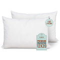 Pillowflex Set Of 2 (12X20) Premium Polyester Pillow Inserts - European Rectangle Pillow Forms, Machine Washable, Sham Pillow In