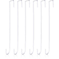 15 Inch Wreath Hanger Hooks Over Door Metal Hooks Practical Clothes Towel Hanger Hooks for Christmas Front Door Decorations (Whi