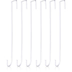 15 Inch Wreath Hanger Hooks Over Door Metal Hooks Practical Clothes Towel Hanger Hooks for Christmas Front Door Decorations (Whi