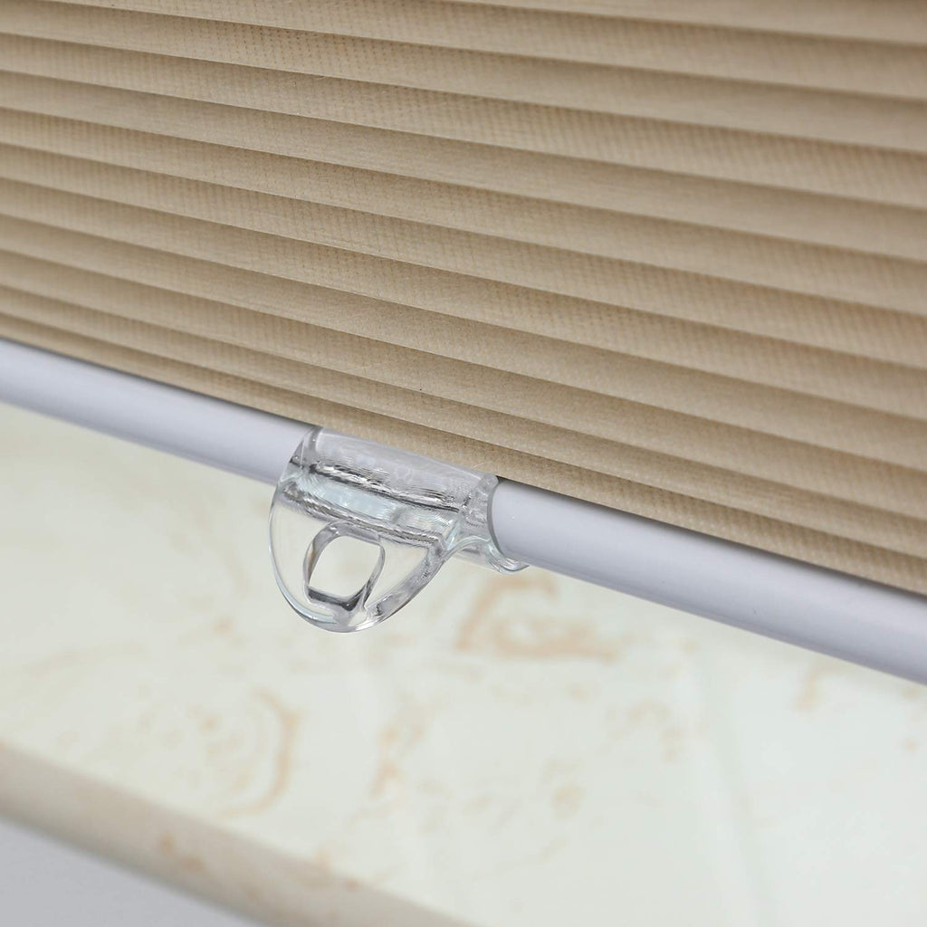 Cellular Shades Cordless Blackout Honeycomb Blinds Fabric Window Shades Ivory Beige(Blackout), 24'' W X 38'' H