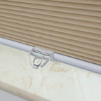 Cellular Shades Cordless Blackout Honeycomb Blinds Fabric Window Shades Ivory Beige(Blackout), 24'' W X 38'' H