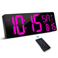 XREXS Large Digital Wall Clock with Remote Control, 17.2 Inch LED Large Display Count Up & Down Timer, Adjustable Brightness Ala