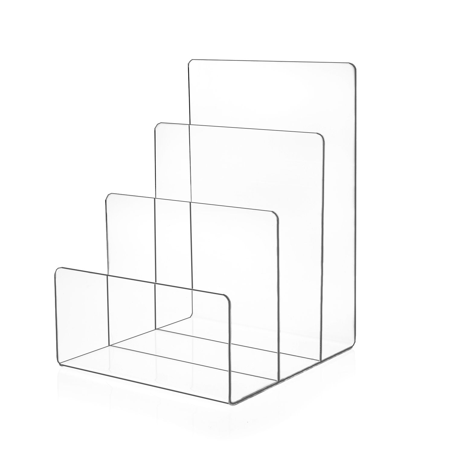 Source One Premium Clear Acrylic Desktop File Organizer