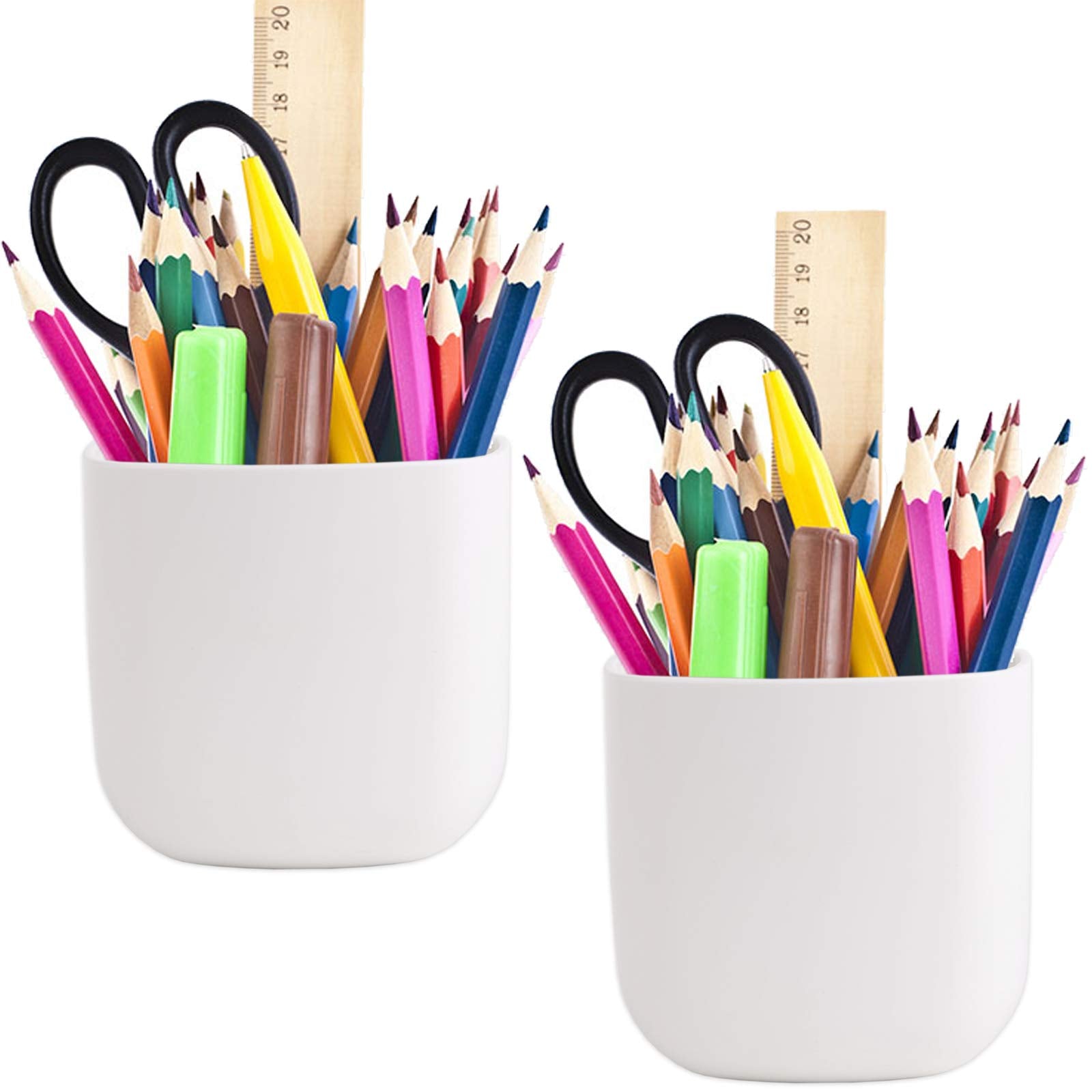 Jdyoomi Pencil Holder - Self-Adhesive Wall Mount Pen Cup,Marker Pot,Writing Utensil Storage Organizer For Fridge,Locker,Whiteboa