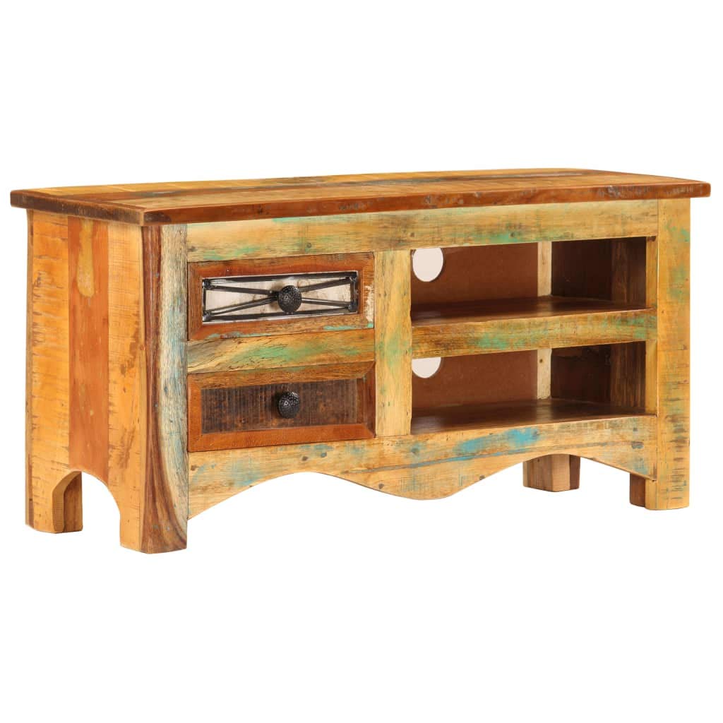 Vidaxl Classicstyle Tv Cabinet  Solid Reclaimed Wood  Builtin Storage  Handmade Craftsmanship  Industrial Style Elements