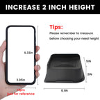 Mymulike Bed Risers 2 Inch Oversized Furniture Risers, Support Up To 6000 Lbs, Lift 2 Inch For Couch, Sofa, Table,Chair (Black 4
