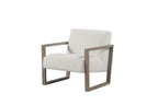 Neos Modern Upholstered Fabric Armchair (Off White)