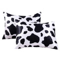 Urlinens Satin Pillowcase For Hair And Skin Cow Print Silk Satin Pillowcase 2 Pack Standard Size Pillow Cases Set Of 2 Cooling S