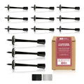 Jack Ndrill (3 ?) Rigid Door Stop (12 Pack) - Rustproof Black Solid Door Stopper W/Durable Rubber Tips | Protects Walls & Doors
