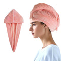 AGKXHDEC Double Layer Microfiber Towel, Hair Turbans for Wet Hair, Drying Hair Wrap for Women(The Color of The Picture is for Re