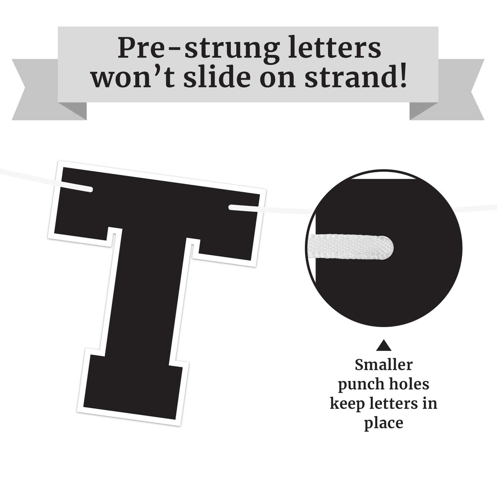 Pre-Strung Game Time Football Banner - No Diy - Football Party Banner - Pre-Strung Garland On 6 Ft Strands - Football Birthday P