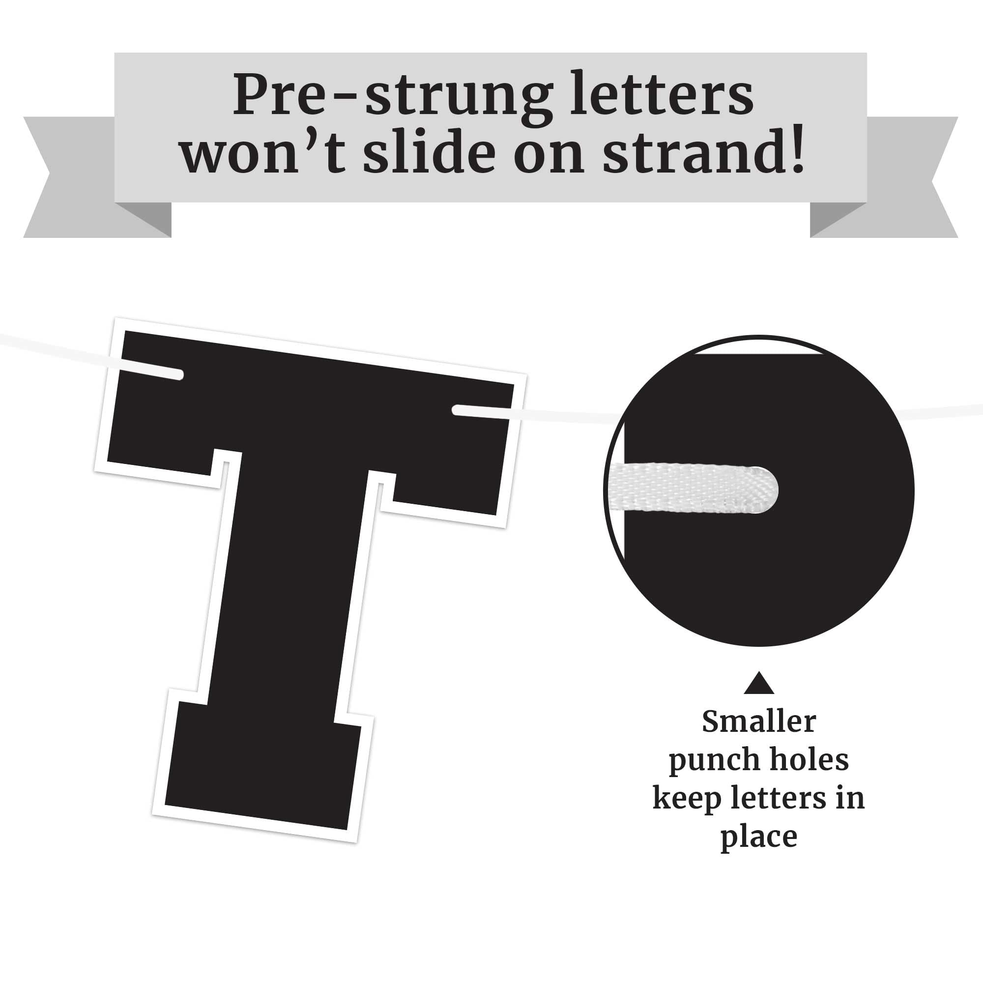 Pre-Strung Game Time Football Banner - No Diy - Football Party Banner - Pre-Strung Garland On 6 Ft Strands - Football Birthday P