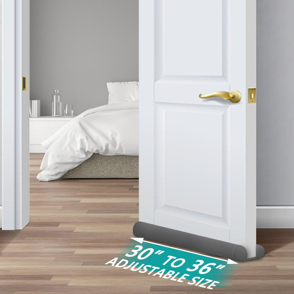 Maxtid Door Light Blocker Under Door Weather Stripping Room Essentials Grey Door Draft Stopper Gap Filler Door Cover Bottom Door Accessories Draft Seal Insulation Strip