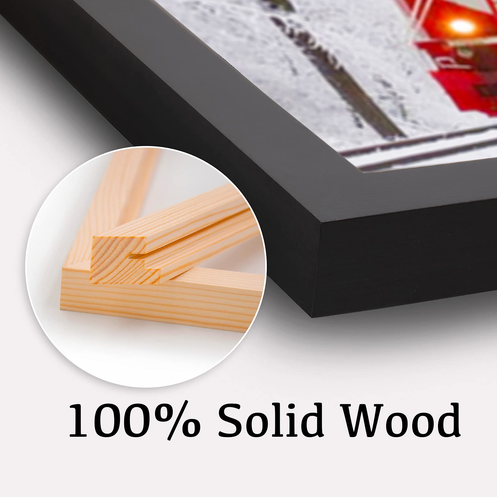 Egofine A2 Picture Frames Set Of 2 Matted For A3 - Solid Wood Acrylic Plexiglass Front For Wall Mounting Hanging Vertically Or H