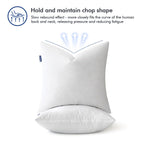 Miulee 16X16 Pillow Inserts,Set Of 2 Down Feather Throw Pillows For Couch Sofa Bed, Decorative Fluffy Throw Pillow Inserts Cotton Fabric,White