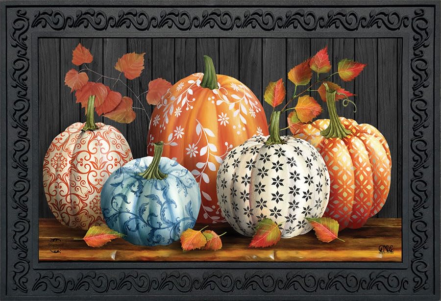 Briarwood Lane Elegant Pumpkins Doormat 30' X 18' Indoor Outdoor