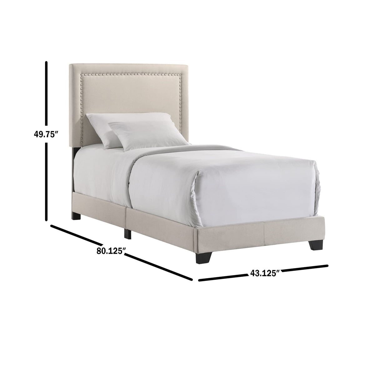 Intercon Zion Twin UPH Bed Platform, Beige