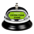Desk Tech Classic Chrome Desk Bell For Reception, School, Or Restaurant, 3 Inches, Chrome Silver (43265)