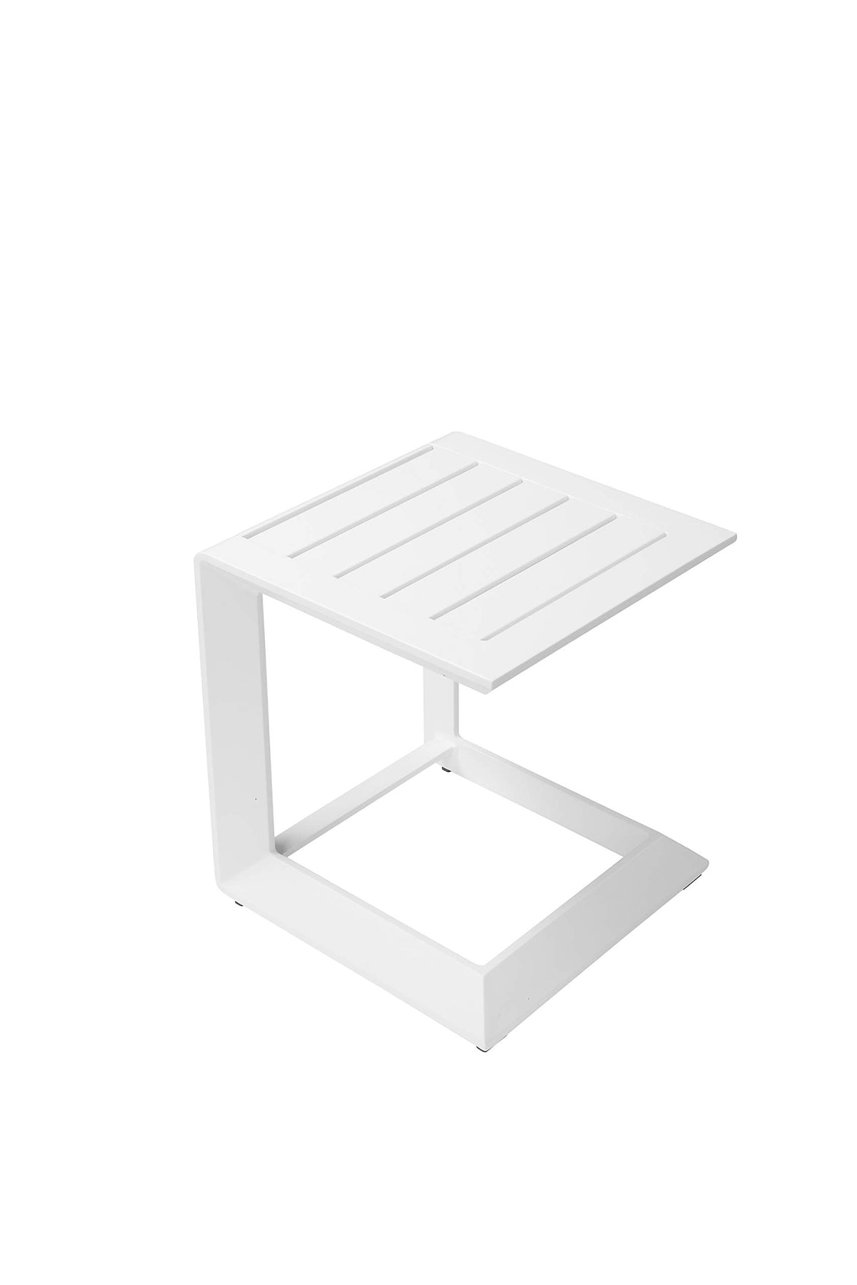 Pangea Home Leaf St Wht Side Table, White