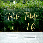 Uniqooo 2' Clear Acrylic Stand | 18 Pack 3Mm Slot Wedding Sign Holders, Perfect For Wedding, Table Number, Exhibition, Office,