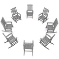 THOEOE Oversized Rocking Chair Set of 8, Outdoor Rocking Chair for Adults, All Weather Resistant Porch Rocker for Lawn Garden, G