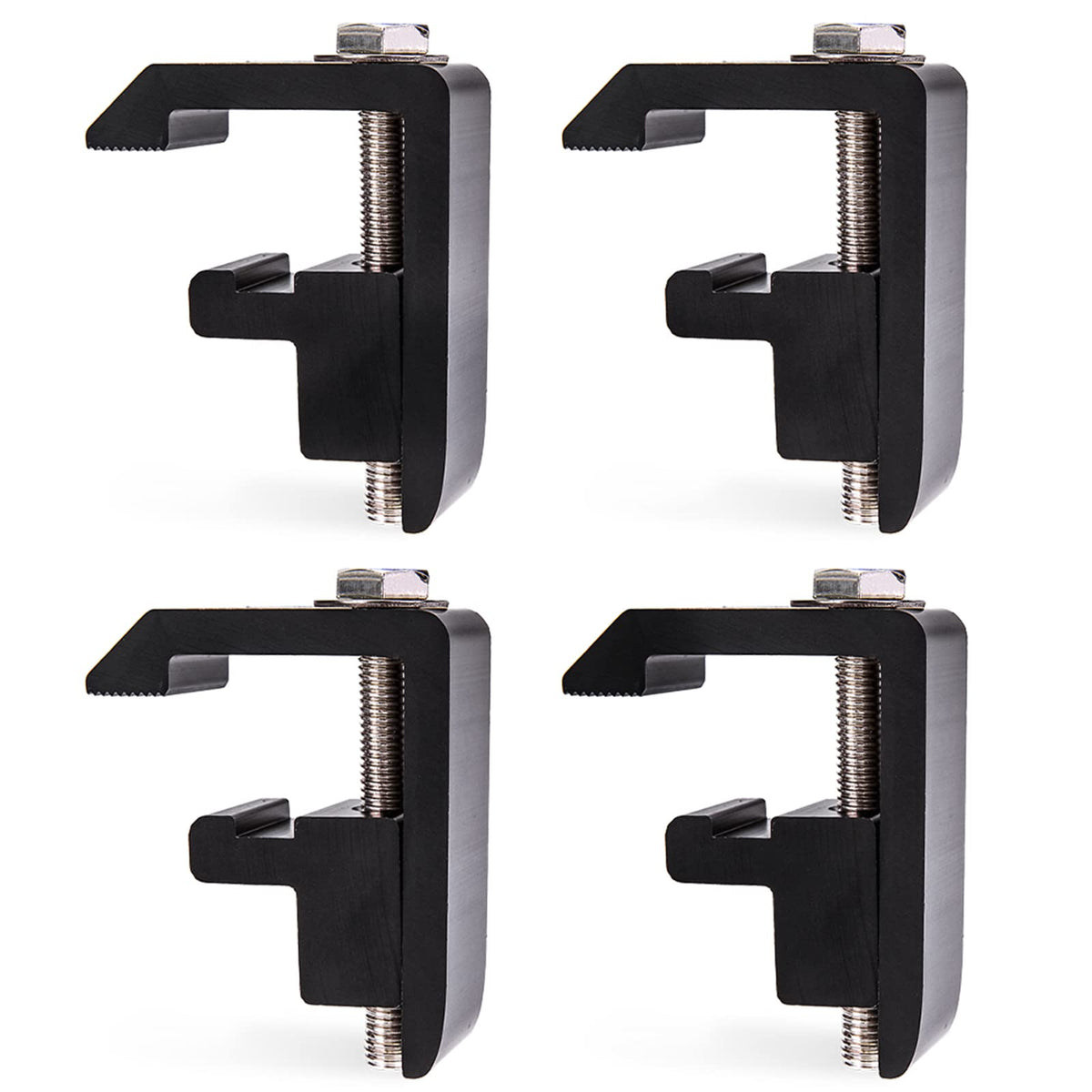 Aa-Racks P-Ac-04N Utility Track System Mounting Clamp For Toyota Tacoma/Tundra Truck Cap/Camper Shell, Set Of 4 - Black