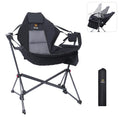Nice C Hammock Camping Chair, Camping Chair Rocker, Swinging Chair, High Back with Stand, Cup Holder, Side Pocket, Heavy Duty (1