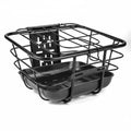 Heavenglow Exposed Exposed Framework Front Cycle Basket Raised Rim Cycle Wire Basket Slotted Holes Cycle Gear Rounded Corners, E