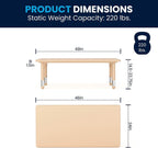 24W x 48L Rectangular Natural Plastic Height Adjustable Activity Table