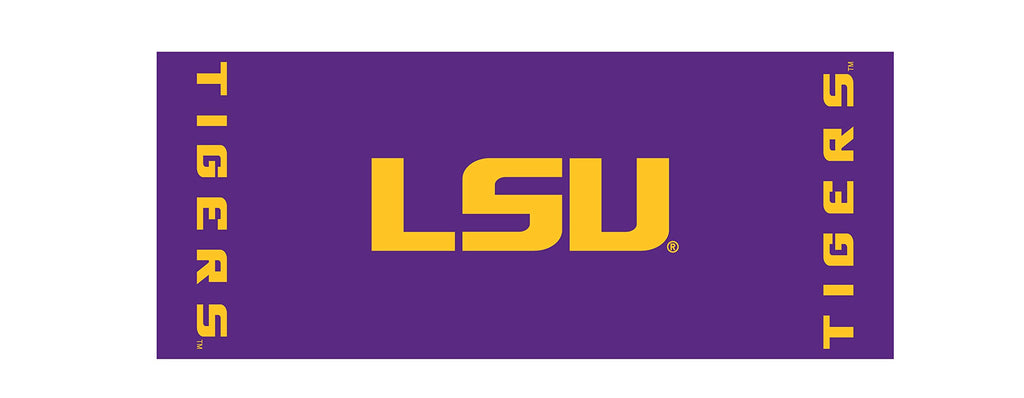 Collegiate Kwik-Covers Rectangle Plastic Table Covers, Bundle Of 2 (Louisiana State University, 8')