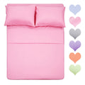 Best Season 400 Thread Count Cotton Queen Size Sheet Set (Pink Color) 4 Piece - 100% Long Staple Cotton Sheets Set, Soft Cotton