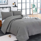 Clothknow Dark Grey King Size Comforter Set 3Pcs Gray Bedding Comforter Sets Grey Comforter King Men Comforter Women Comforter Dark Gray Comforter Sets King