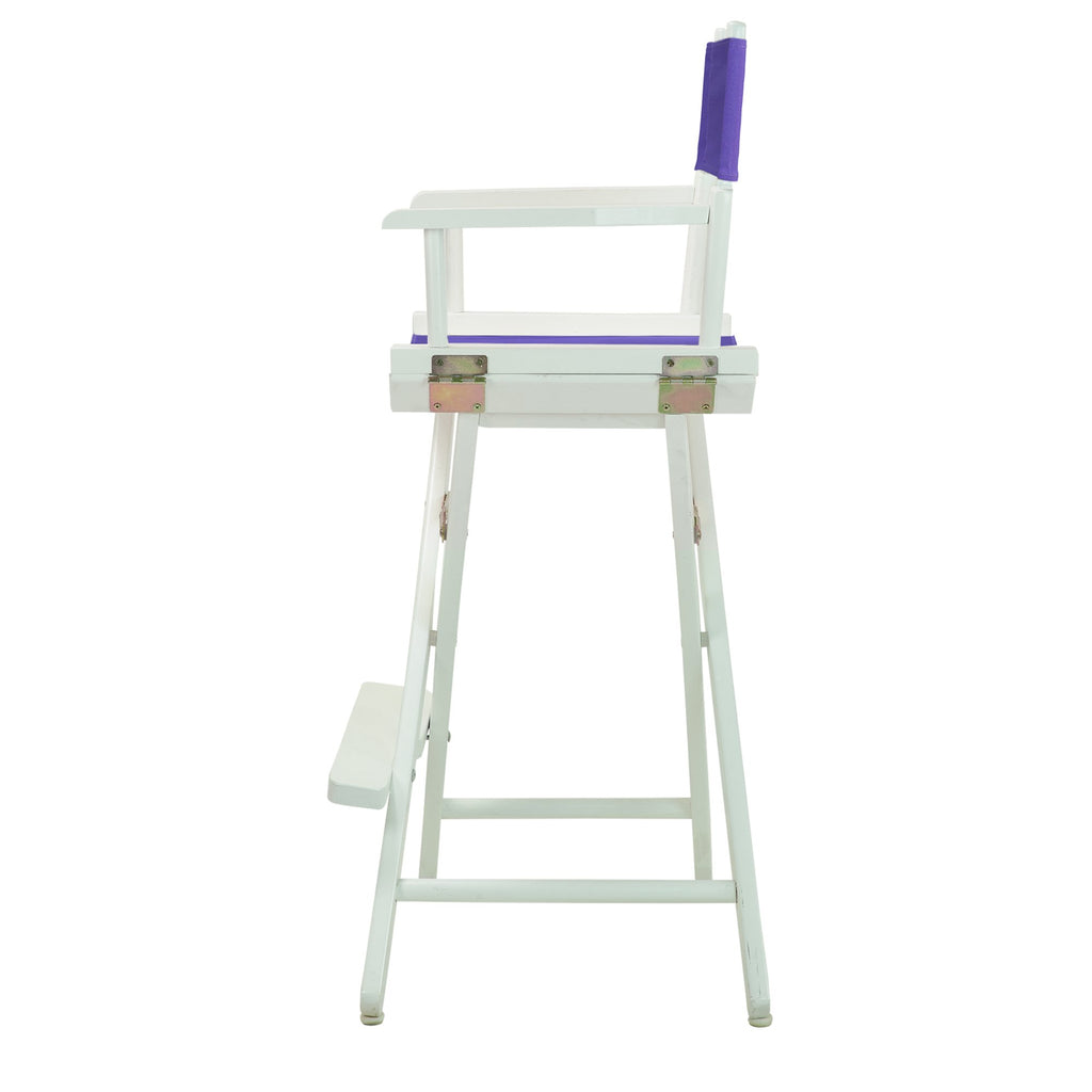 Casual Home 230-01/021-41 Director Chair, 30" - Bar Height, Whiteframe/Purple Canvas