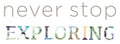 WallPops DWPQ2146 Never Stop Exploring Wall Quote, Grey