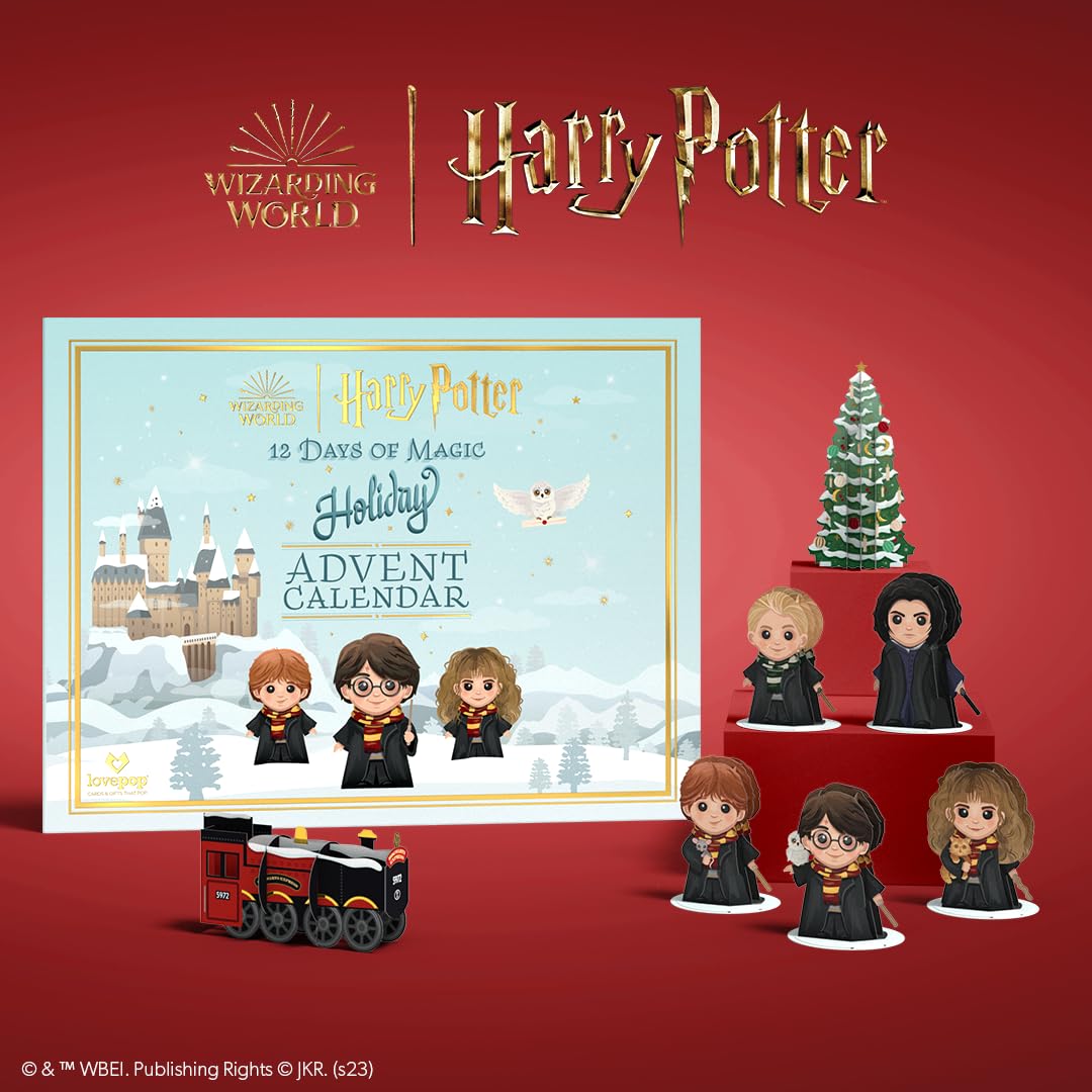 Lovepop Harry Potter Advent Calendar, 12 Days Of Magic Holiday Advent Calendar, 2023 Advent Calendar For Kids, Countdown Calenda