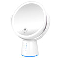 Rechargeable Led Makeup Mirror with Lights, 3 Color Lighting 1X 10X Magnifying Lighted Vanity Mirror, Touch Control, 360Rotation