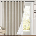 Princedeco 100% Blackout Curtains 84 Inches Long Extra Wide Sliding Glass Door Curtain Patio Door Curtains For Sliding Glass Door Thermal Insulated For Winter,100 X 84 Curtains,Cobblestone