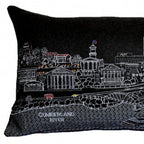 HomeRoots Grey 35' Black Nashville Nighttime Skyline Lumbar Decorative Pillow