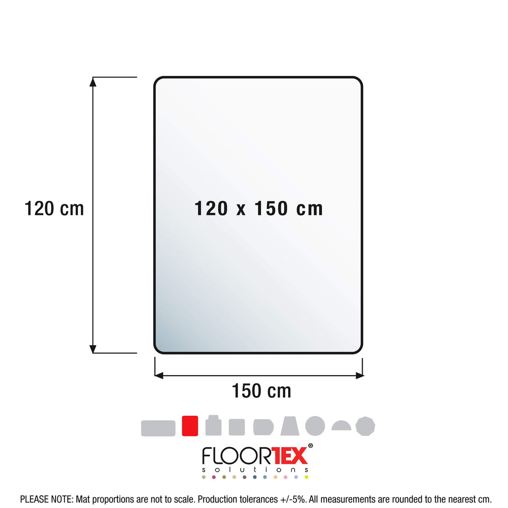 FloorTex ECO124860AEP Chair Mat, f/ Hard Floor, 48-Inch Wx60-Inch L, Clear