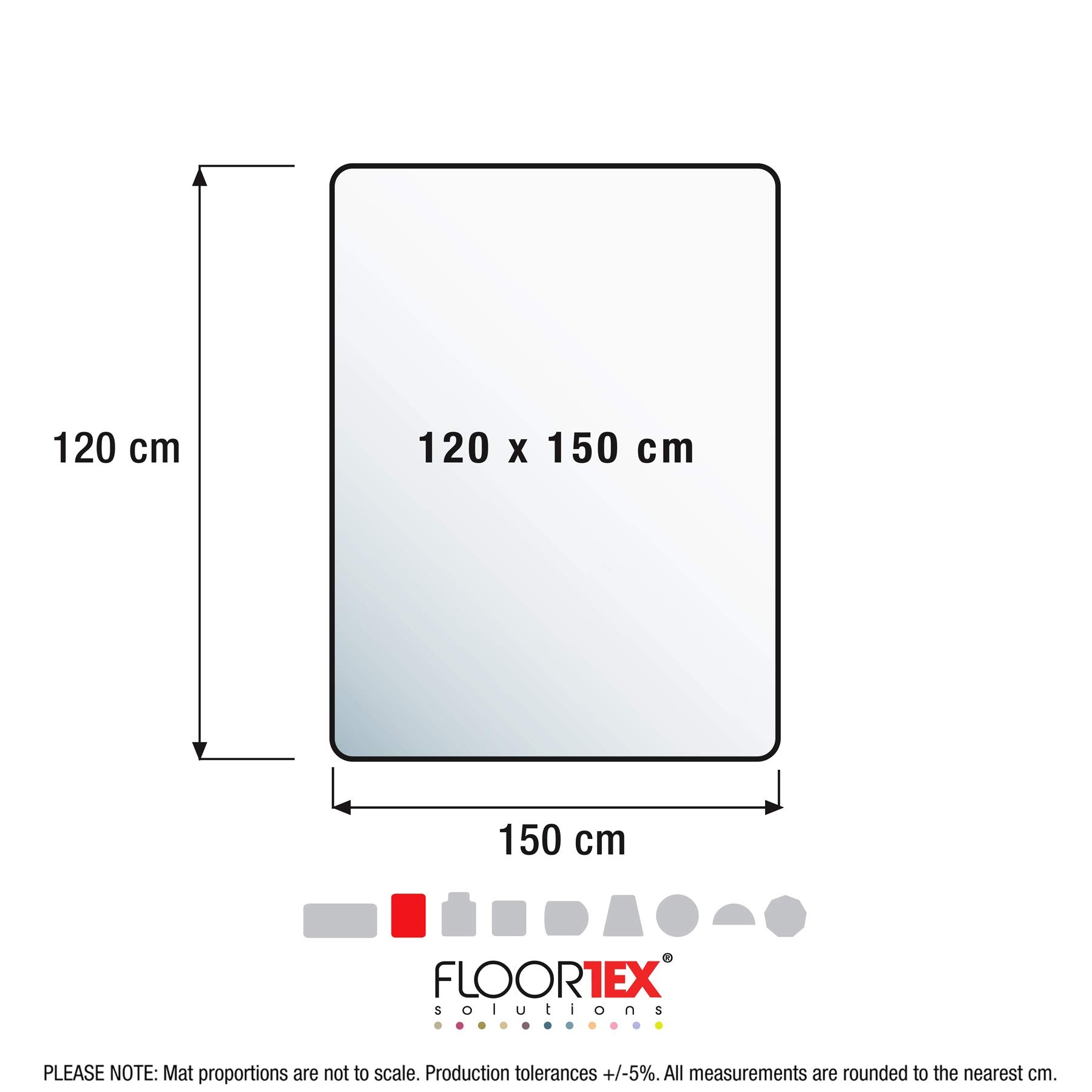 FloorTex ECO124860AEP Chair Mat, f/ Hard Floor, 48-Inch Wx60-Inch L, Clear
