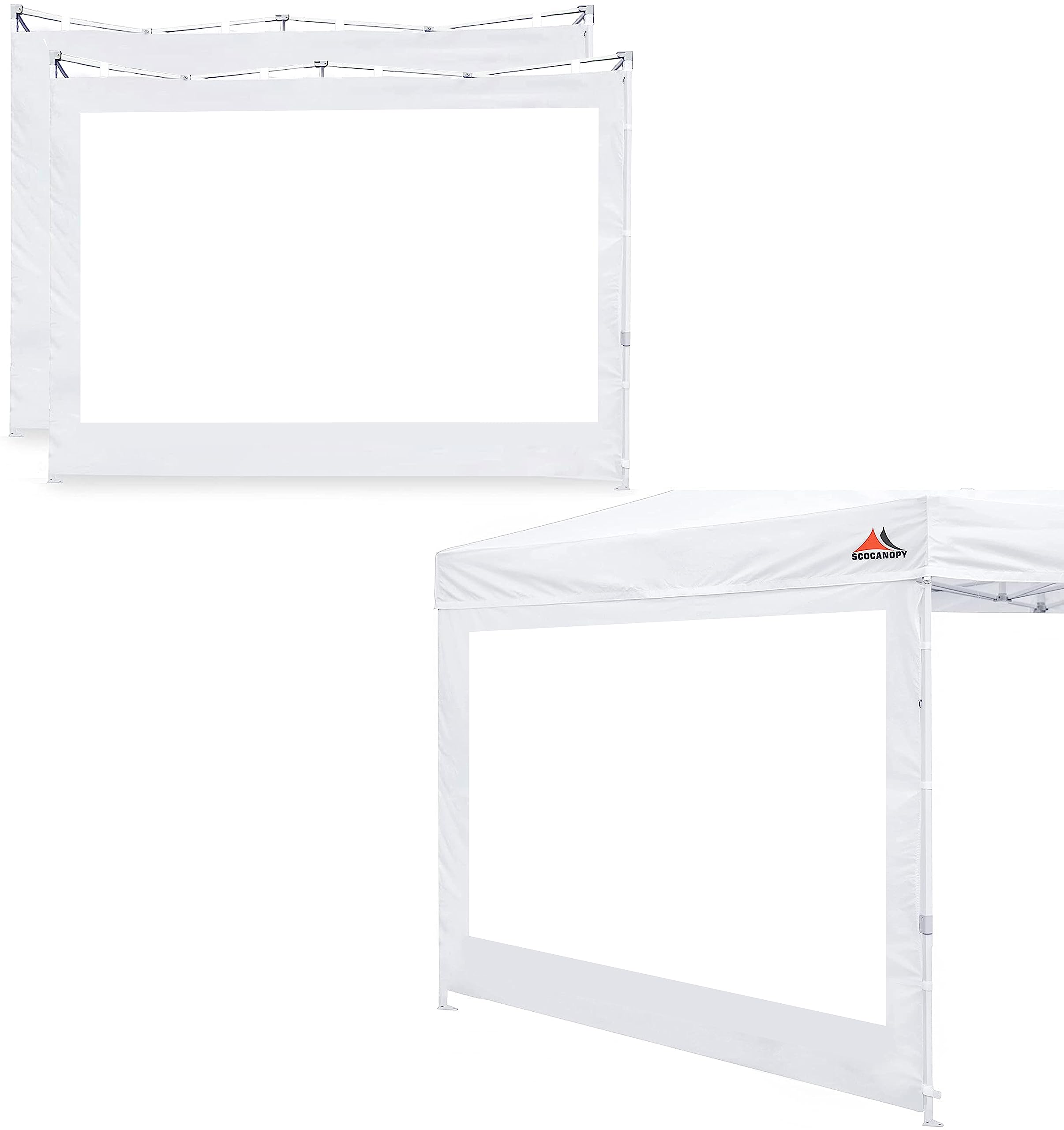 Scocanopy Clear Window Sidewall For 10X10 Canopy Frame, 3 Pack Sunwalls Only,(Khaki)