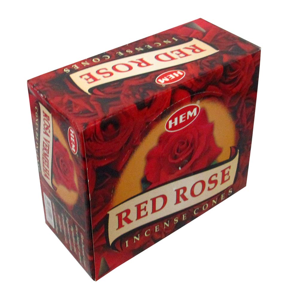 Red Rose Incense Cones And Cone Incense Burner Bundle Insence Insense Hem Incense