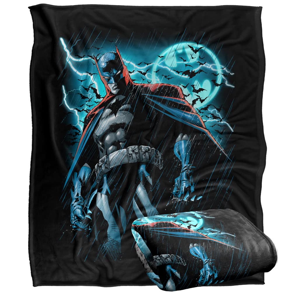 Batman Stormy Knight Officially Licensed Silky Touch Super Soft Throw Blanket 50' X 60'
