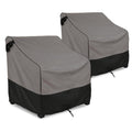 Forspark Patio Furniture Covers Waterproof For Outdoor Chairs , Heavy Duty Lawn Chair Covers 2 Packs, Fits Up To 33 W X 34 D X 31 H Inches-Grey & Black