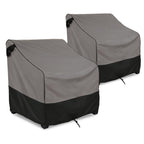 Forspark Patio Furniture Covers Waterproof For Outdoor Chairs, Heavy Duty Lawn Chair Covers 2 Packs, Fits Up To 35 W X 38 D X 31 H Inches-Grey & Black